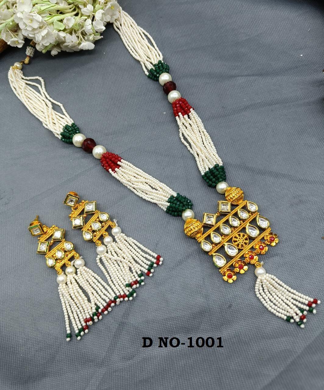 Beautiful Kundan long Necklace Sku-1001 D4 - rchiecreation