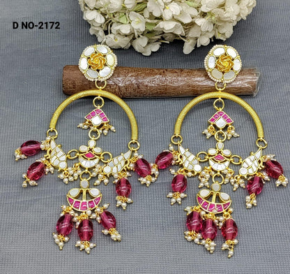 Beautiful Pachi Kundan Earrings Sku 2172 - rchiecreation