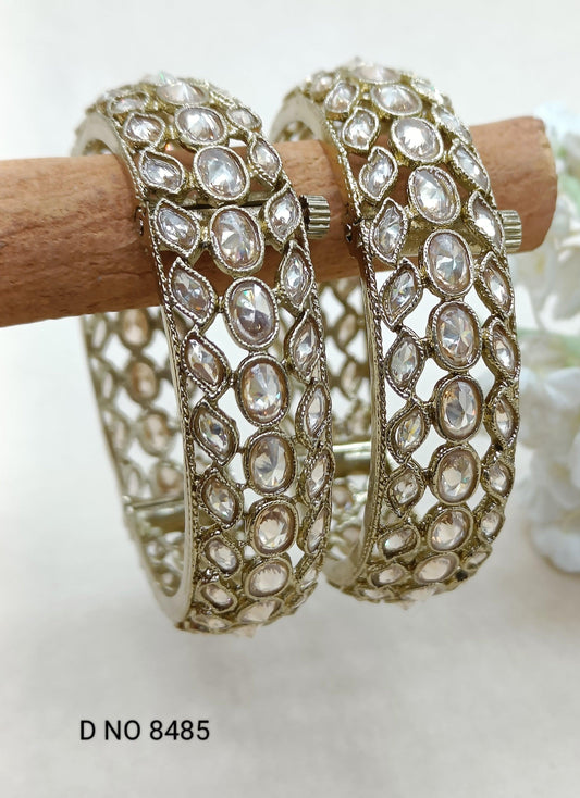 Beautiful Polki Bangles Sku-8485 F3 - rchiecreation