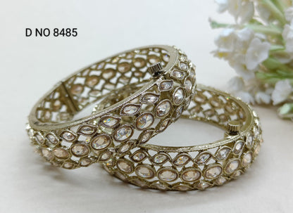 Beautiful Polki Bangles Sku-8485 F3 - rchiecreation