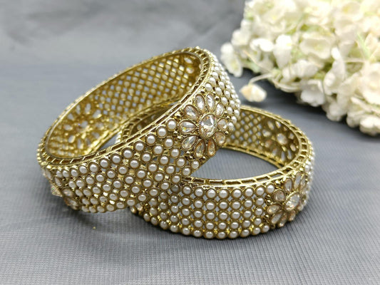 Beautiful Polki Bangles Sku-8945 F1 - rchiecreation