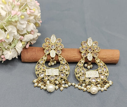 Beautiful Polki Earring Sku-1271 A2 - rchiecreation