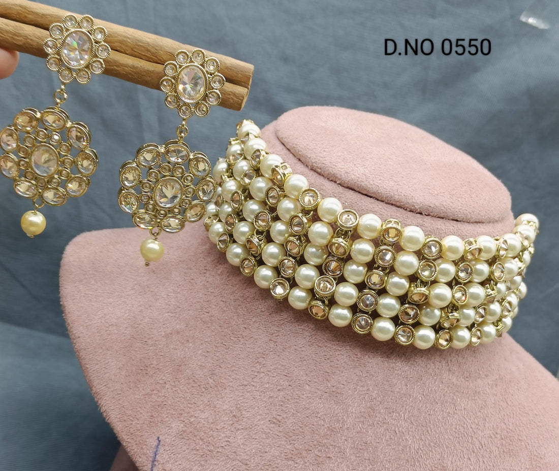 Bridal Choker Necklace Mehndi Set Sku 0550 B3 - rchiecreation