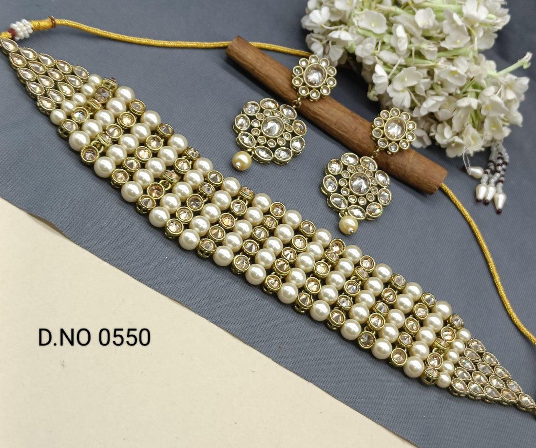 Bridal Choker Necklace Mehndi Set Sku 0550 B3 - rchiecreation