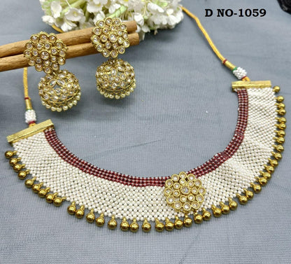 Choker Necklace Mehandi Set sku-1059 B2 - rchiecreation