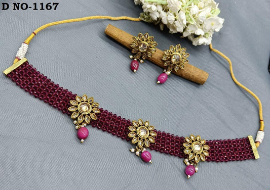 Choker Necklace Mehandi Set sku-1167 B2 - rchiecreation