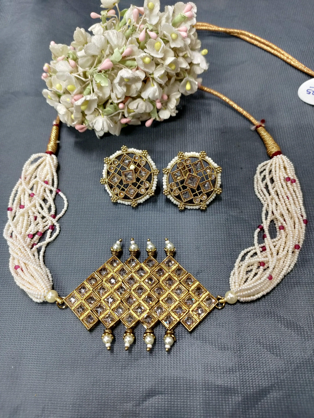 Choker Necklace Mehndi Set -6319 B1 - rchiecreation