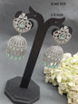 Cz Ad Jhumki Earring Rodium Sku 929 C1 - rchiecreation