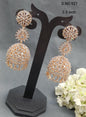 Cz Ad Jhumki Earring Rose Gold Sku 927 C1 - rchiecreation