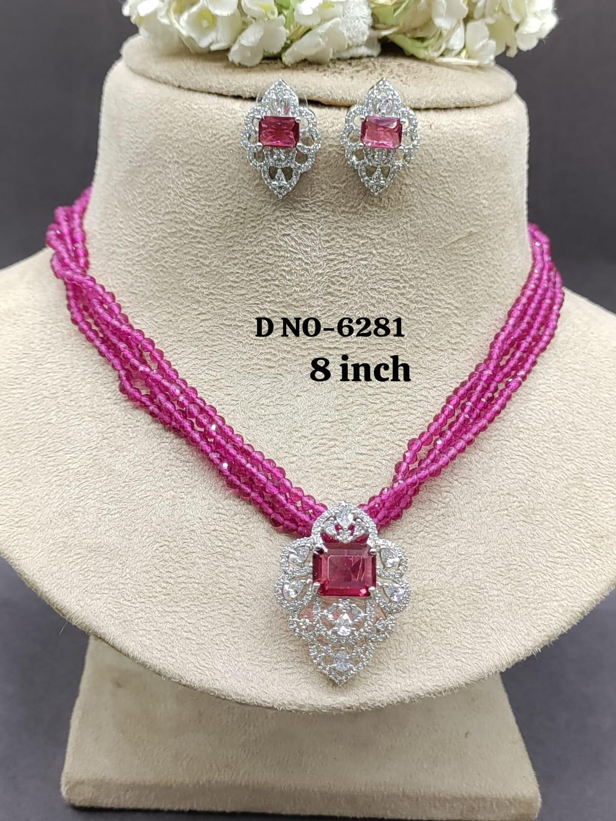 Cz Ad Monalisa Mala Long Necklace Sku 6281 D5 - rchiecreation