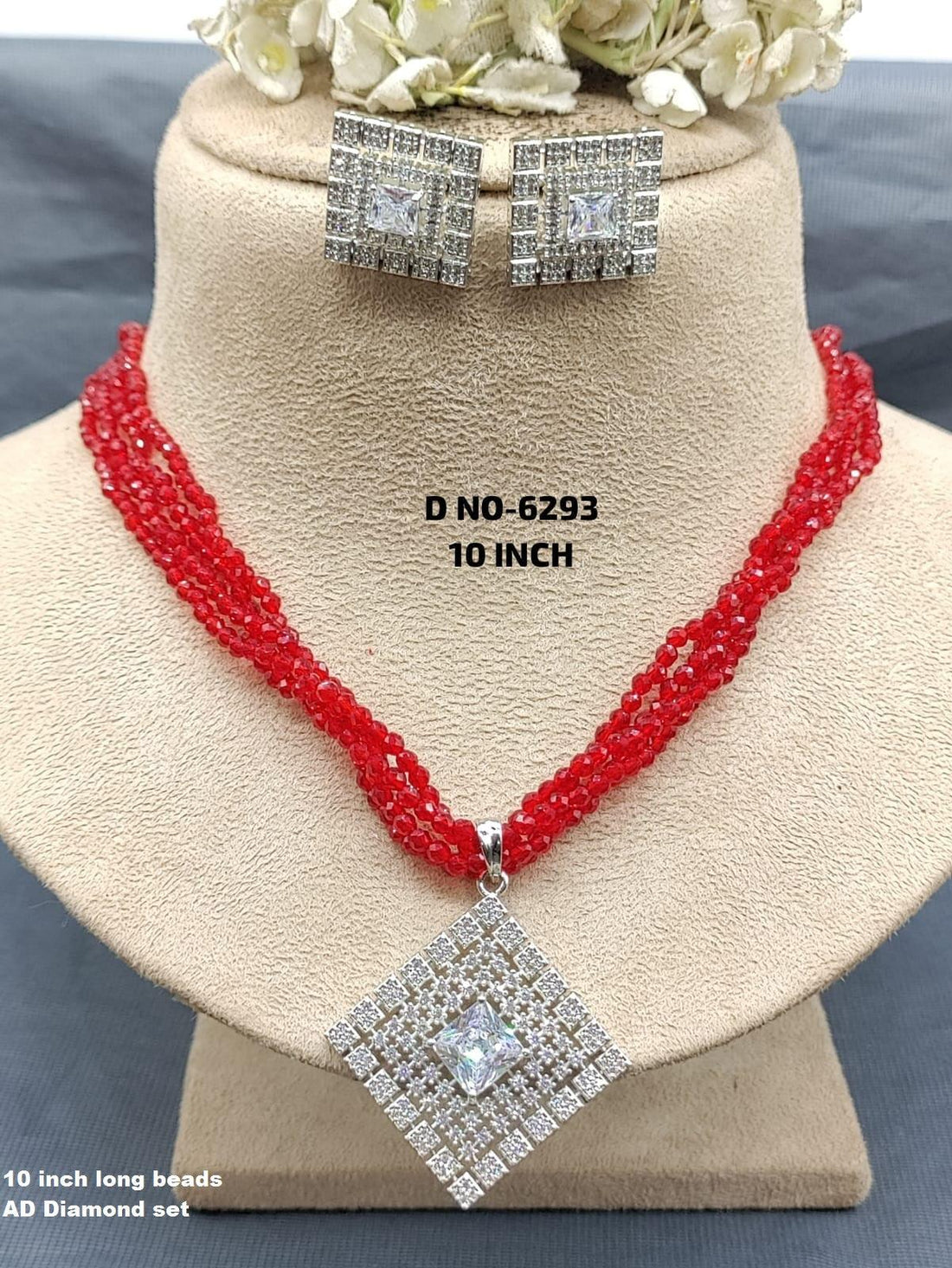 Cz Ad Monalisa Mala Long Necklace Sku-6293 D5 - rchiecreation