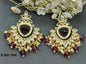 Golden Kundan Earing Sku-794 A1 - rchiecreation