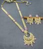 Golden Kundan Necklace Set Sku-6163 B 2 - rchiecreation