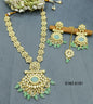 Golden Kundan Necklace Set Sku 6181 B4 - rchiecreation