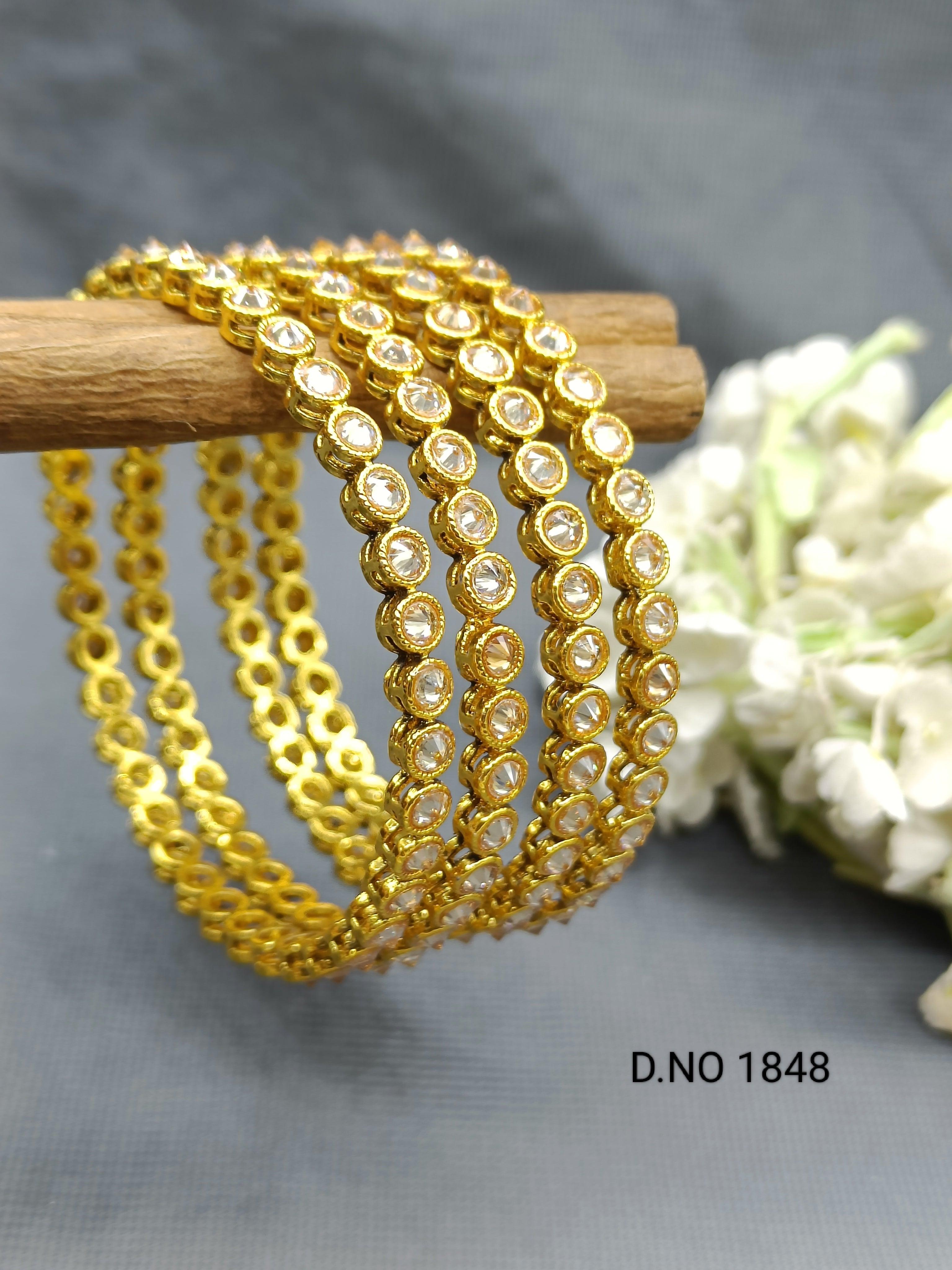 Polki bangles in deals gold