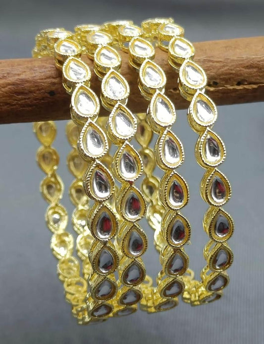 Kundan Bangles Sku-3053 G4 - rchiecreation