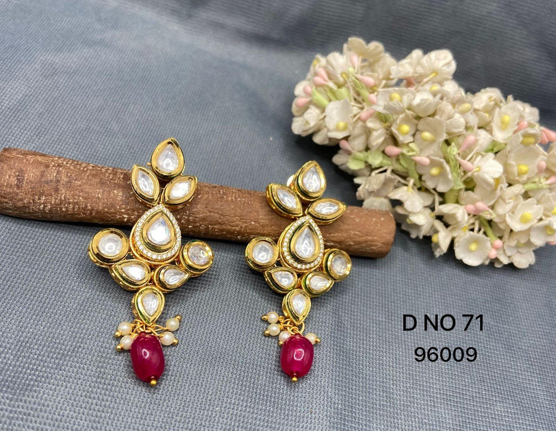 Kundan Earring Sku 71 D2 - rchiecreation
