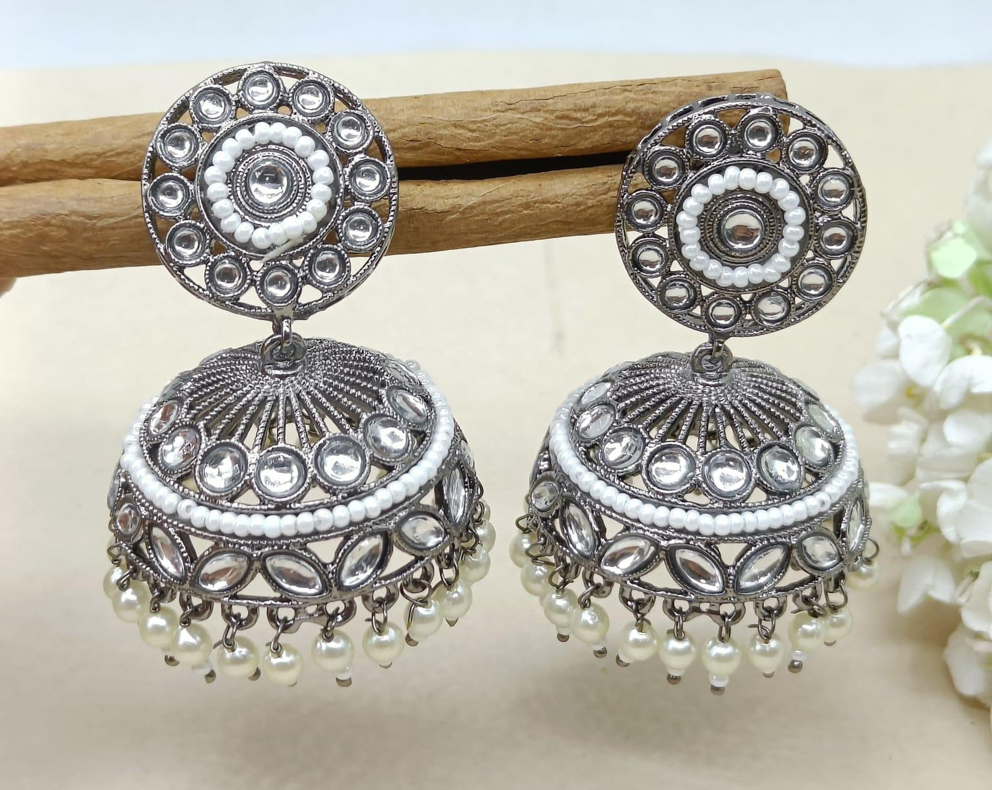 Kundan Earring Victorian Sku 289 H1 - rchiecreation