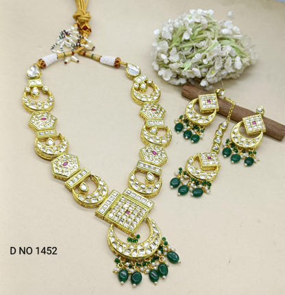 Kundan long Necklace Sku 1452 D4 - rchiecreation