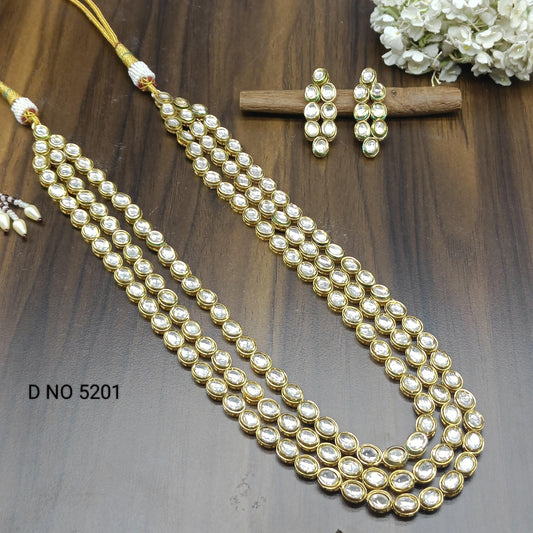 Kundan long Necklace Sku 5201 D4 - rchiecreation