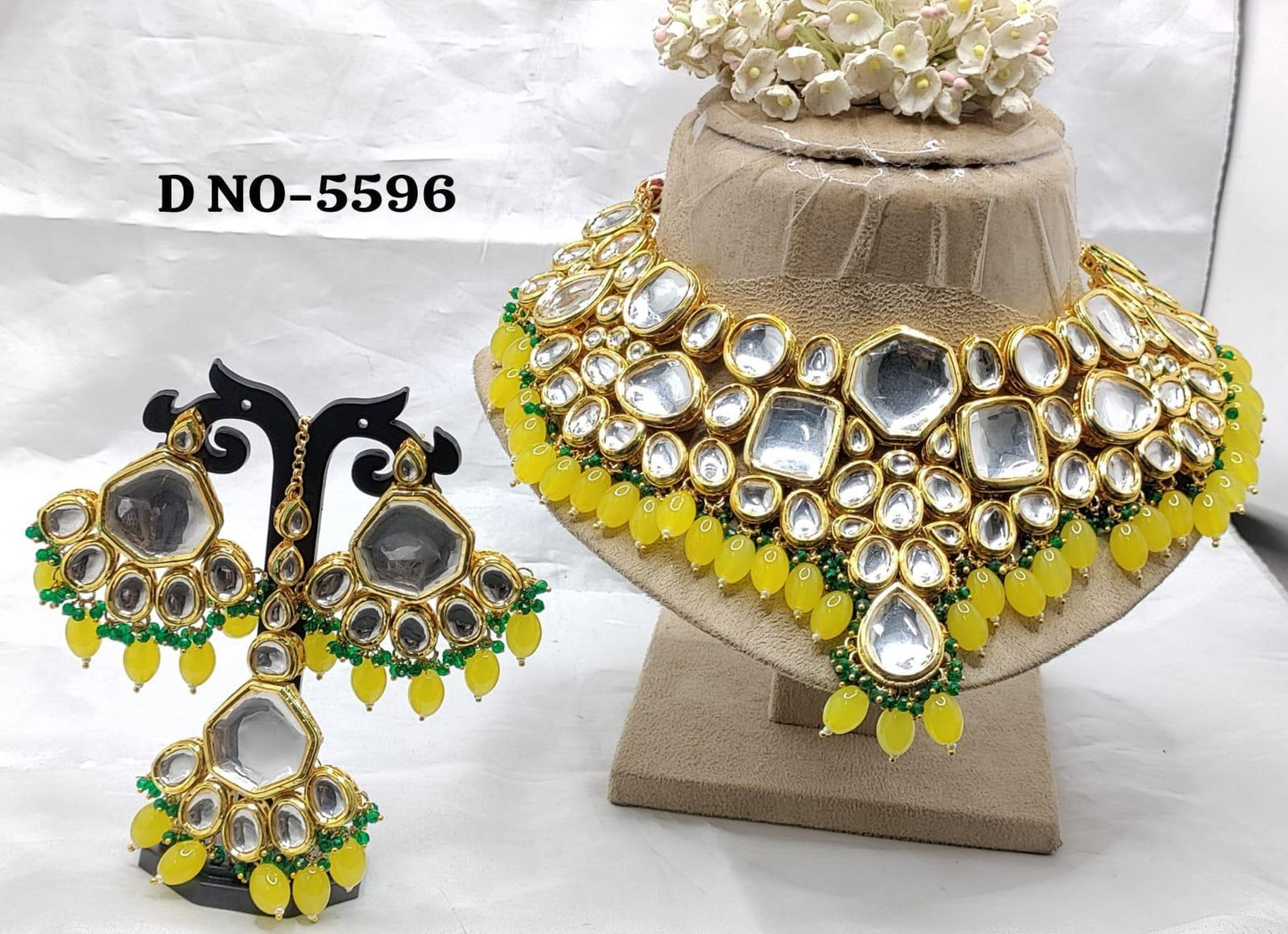 kundan necklace set-5596 D4 - rchiecreation