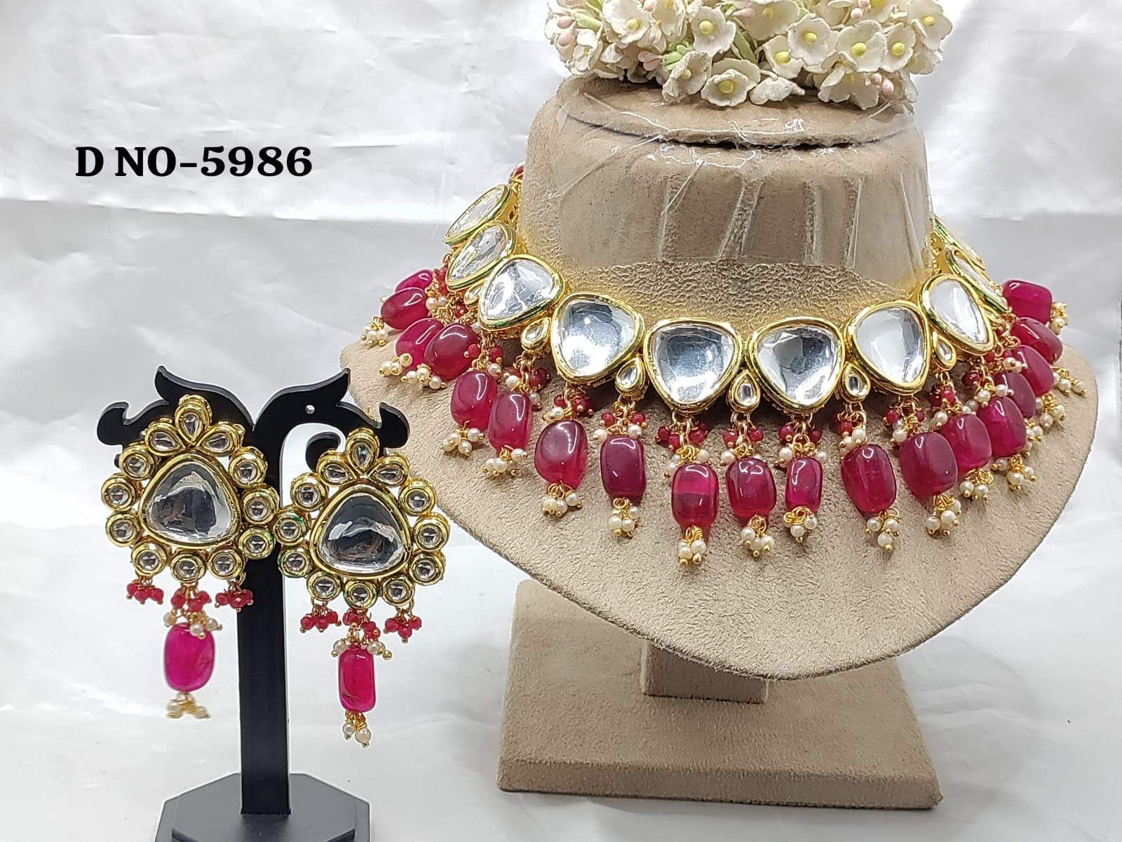kundan necklace set-5986 D4 - rchiecreation