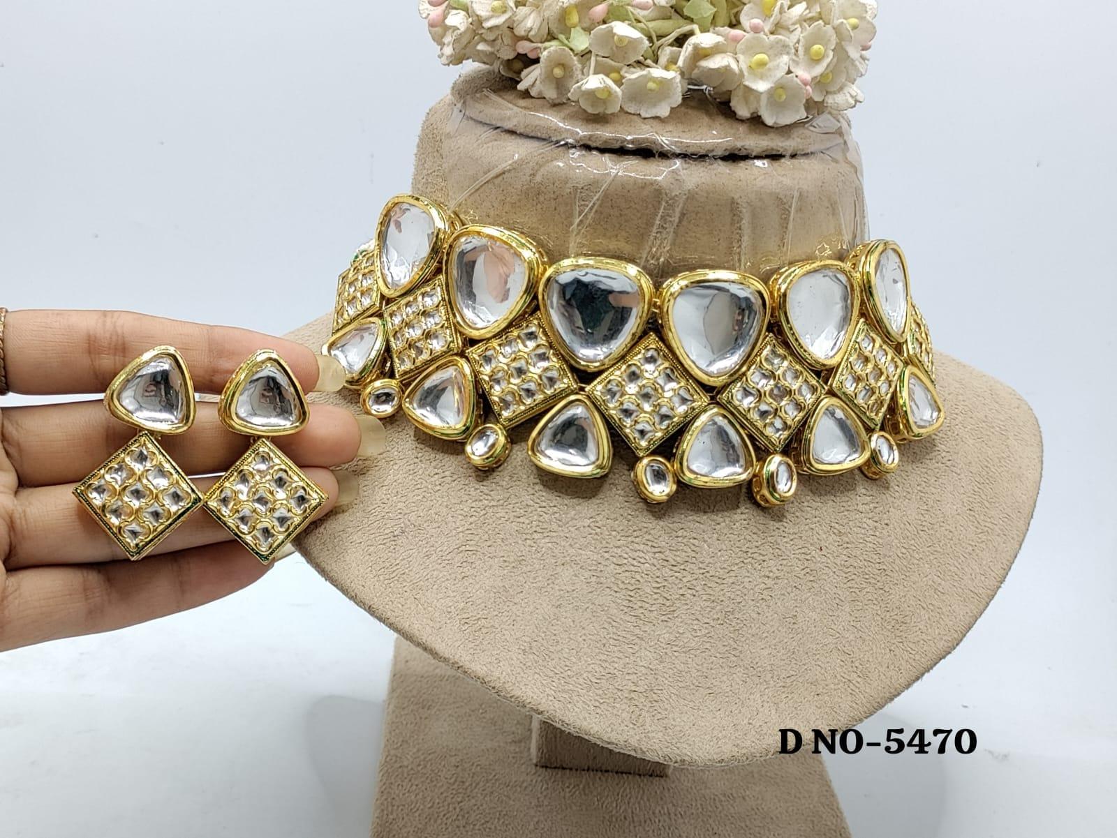 Kundan Necklace Sku-5470 D4 - rchiecreation