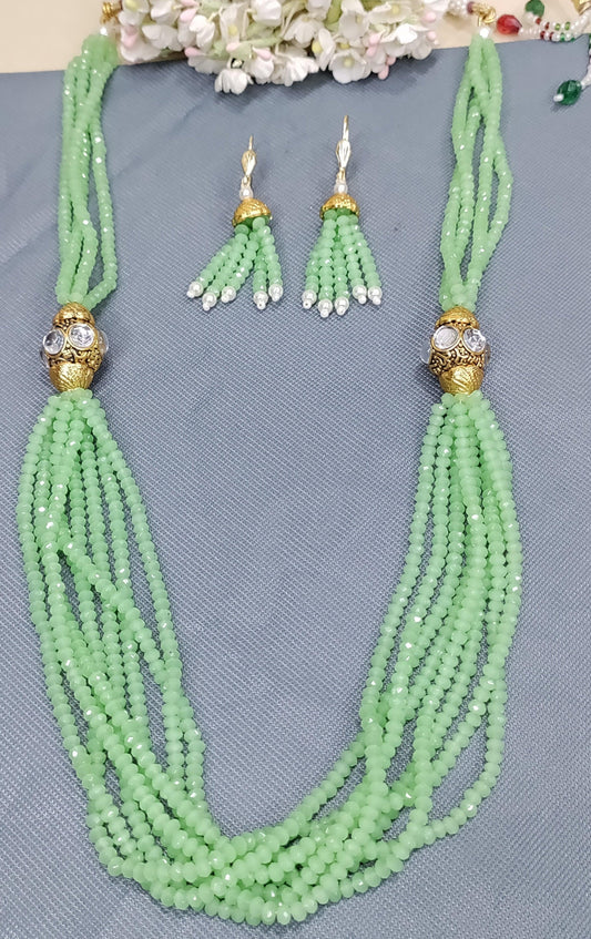 Kundan Pearl long Necklace Sku:-0035 B1 - rchiecreation