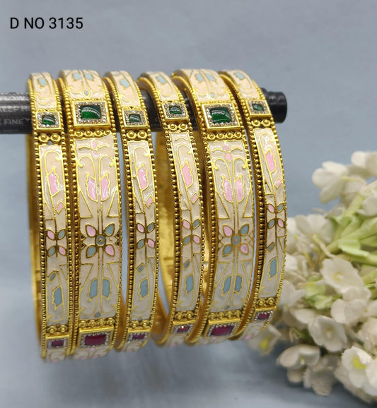 Minakari Antique Bangles Sku 3135 D1 - rchiecreation