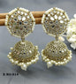 Mirror Jhumki Earring Mehandi Sku -914 A3 - rchiecreation