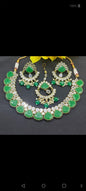 Mirror Kundan Necklace Set Sku- 5868 B1 - rchiecreation