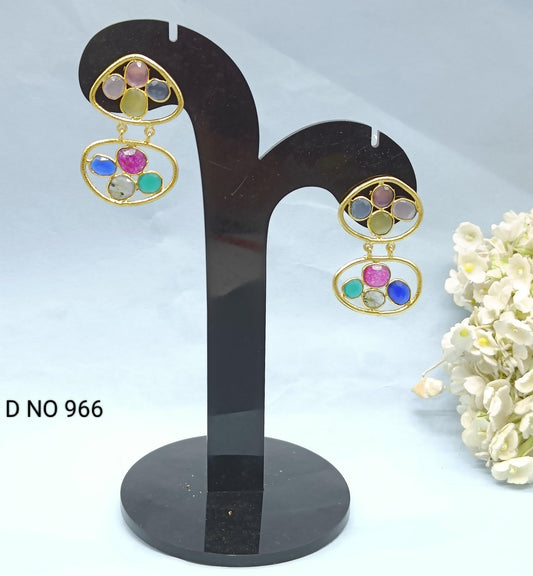 Monalisa Stone Earrings Sku 966 C1 - rchiecreation