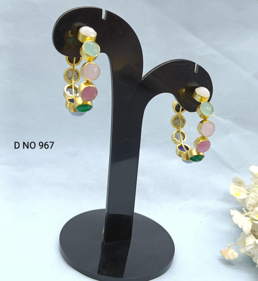 Monalisa Stone Earrings Sku 967 C1 - rchiecreation