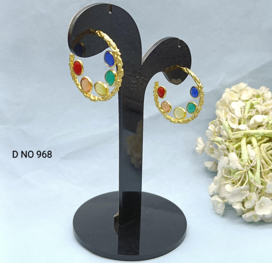 Monalisa Stone Earrings Sku 968 C1 - rchiecreation