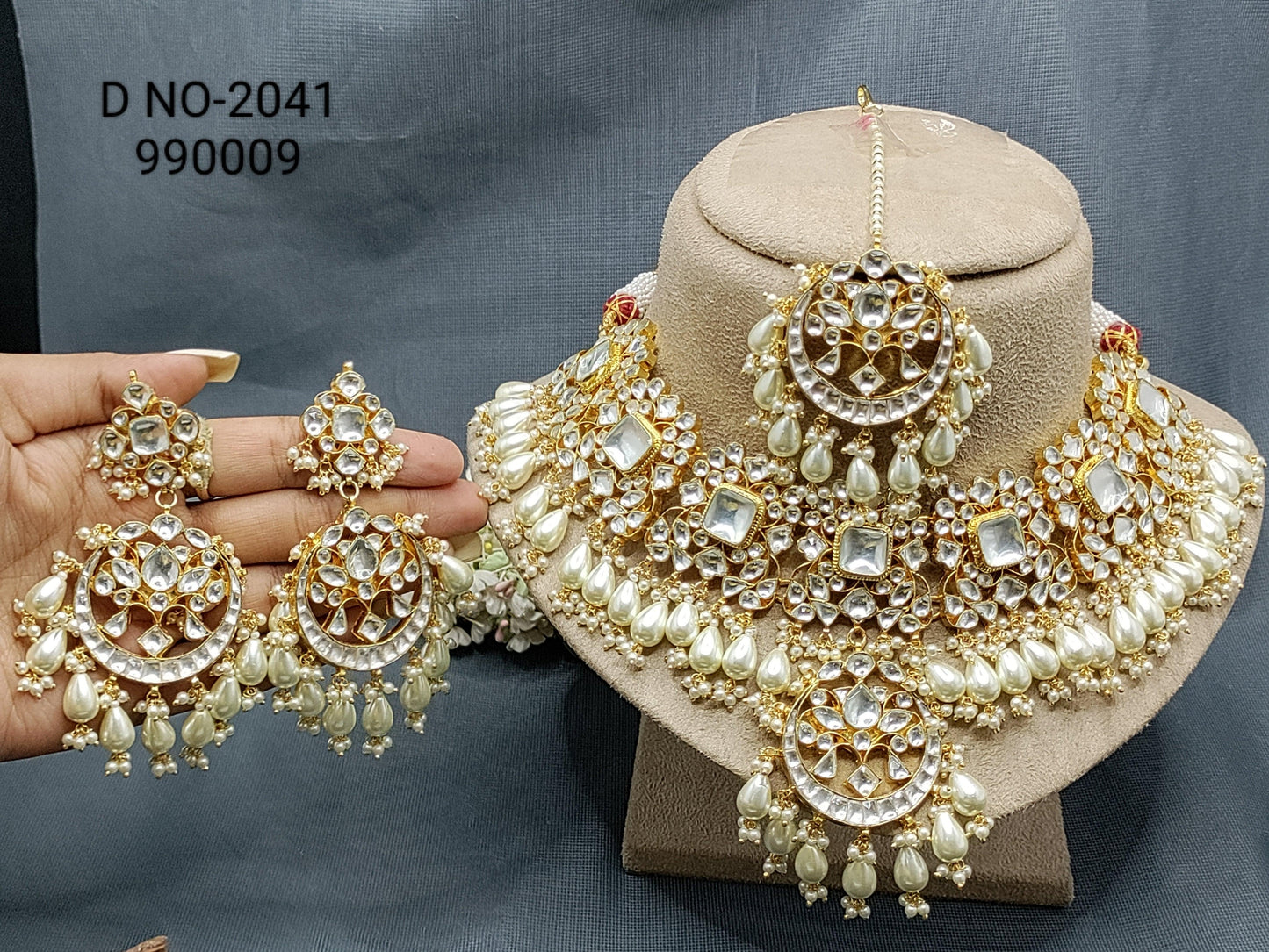 Pachi Kundan Bridal Necklace Sku-2041 - rchiecreation