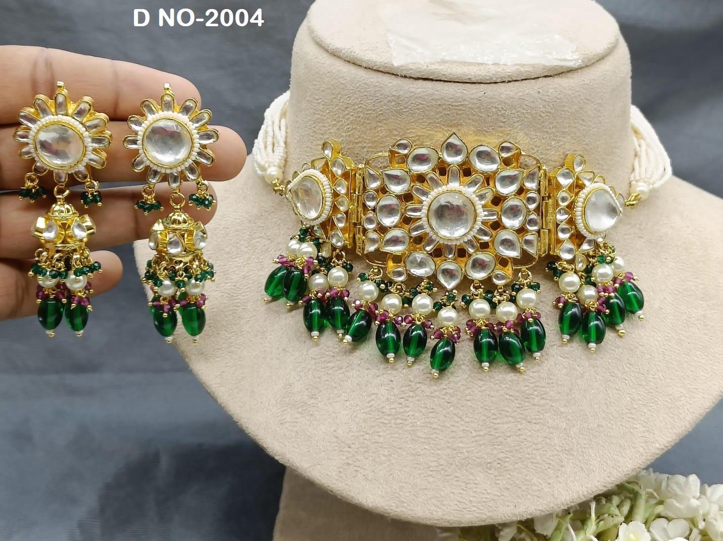 Pachi kundan Choker Necklace Sku-2004 - rchiecreation