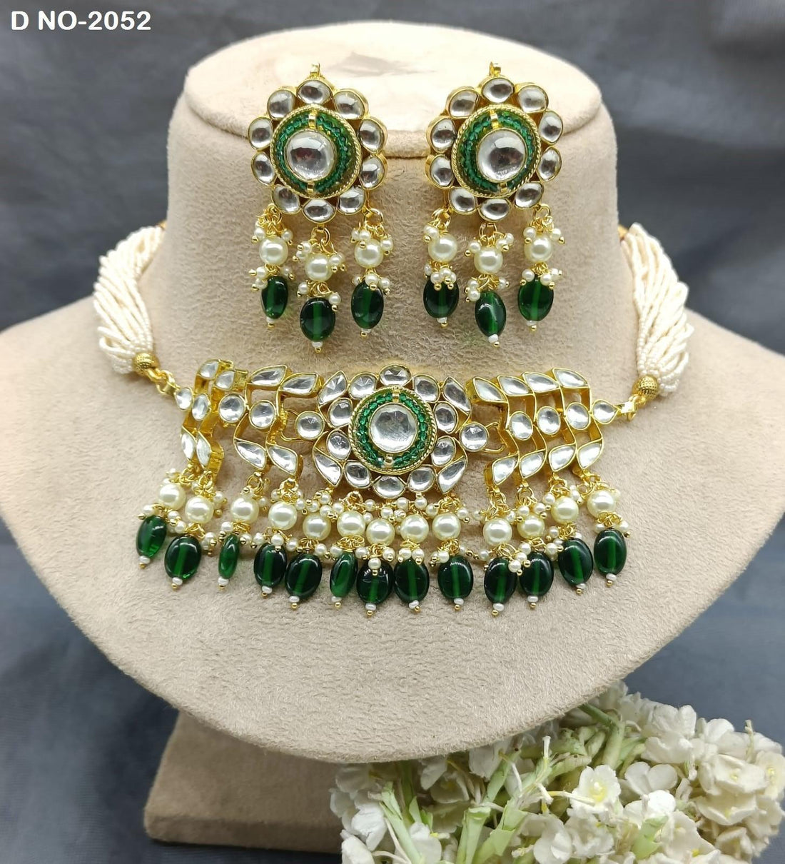 Pachi kundan Choker Necklace Sku-2052 - rchiecreation