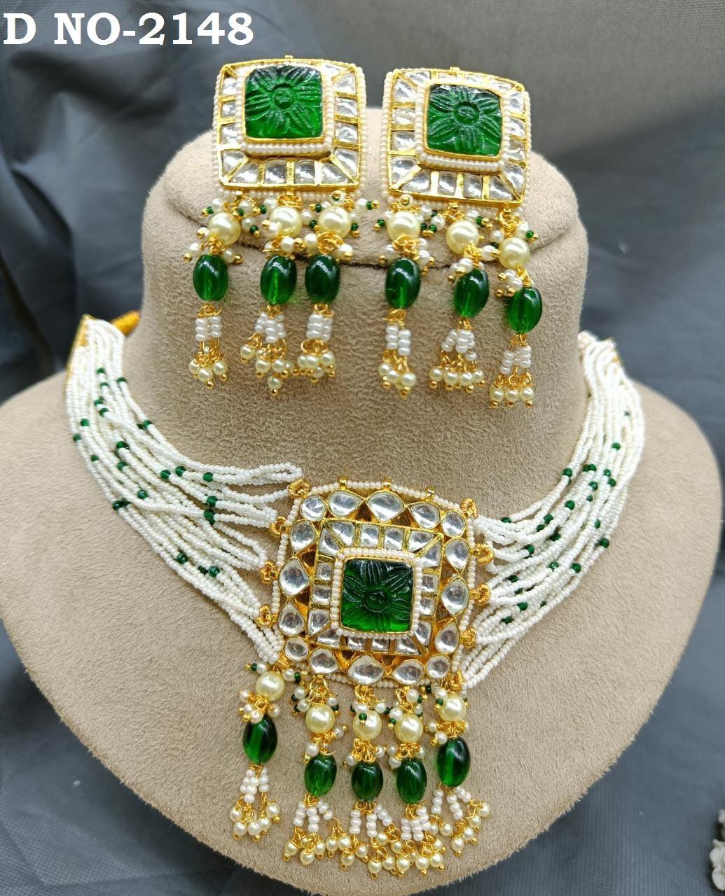 Pachi kundan Choker Necklace SKU-2148 - rchiecreation