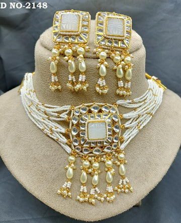 Pachi kundan Choker Necklace SKU-2148 - rchiecreation