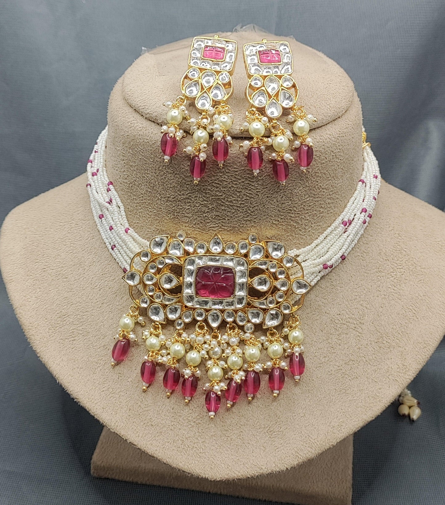 Pachi kundan Choker Necklace SKU-2160 - rchiecreation