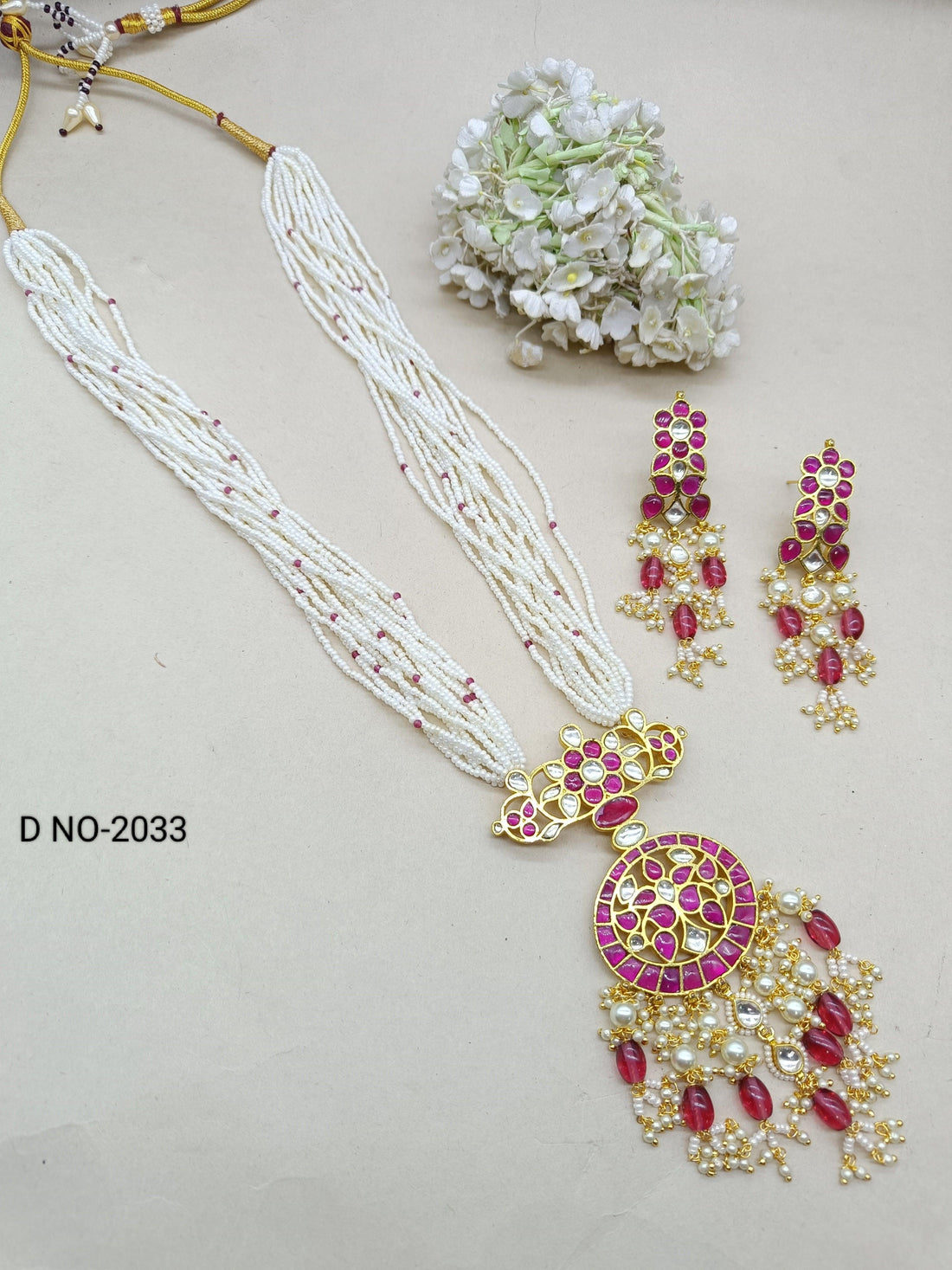 Pachi kundan long Necklace Sku 2033 - rchiecreation