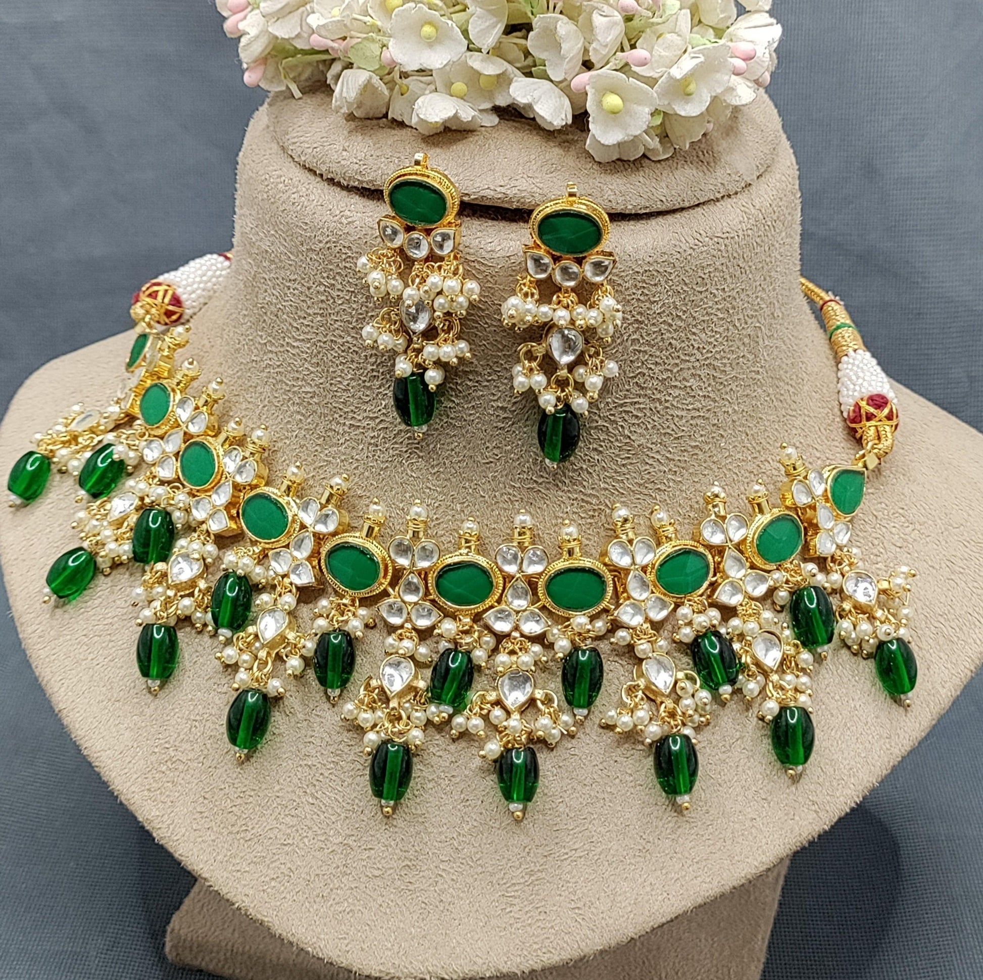 Pachi Kundan Necklace Sku -2028 - rchiecreation