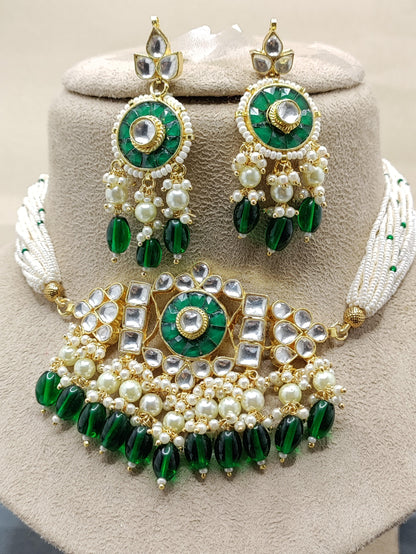 Pachi kundan Necklace Sku-2029 - rchiecreation