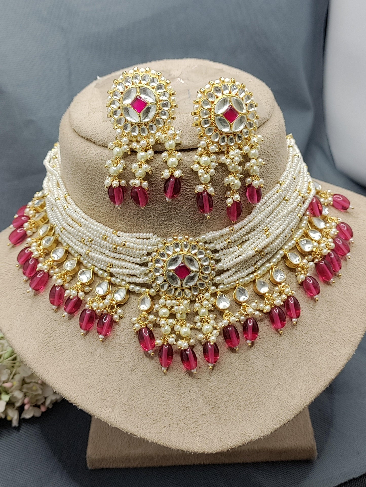 Pachi kundan Necklace Sku-2060 - rchiecreation