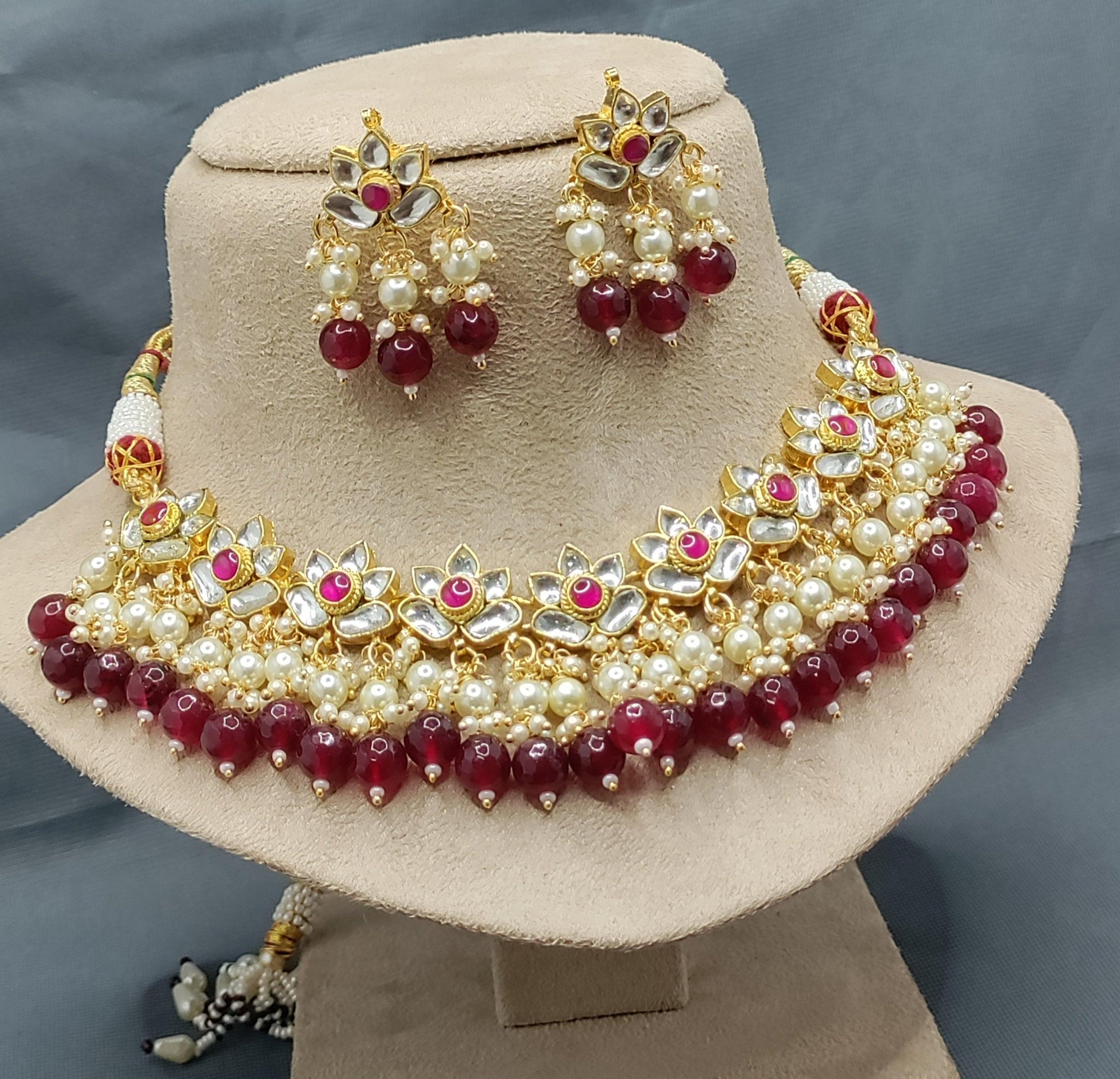 Pachi kundan Necklace Sku-2064 - rchiecreation