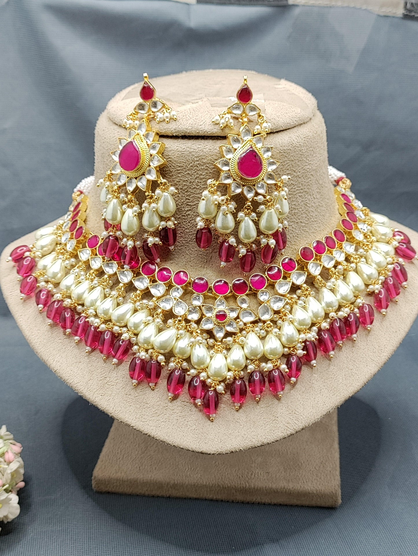 Pachi kundan Necklace Sku-2082 - rchiecreation