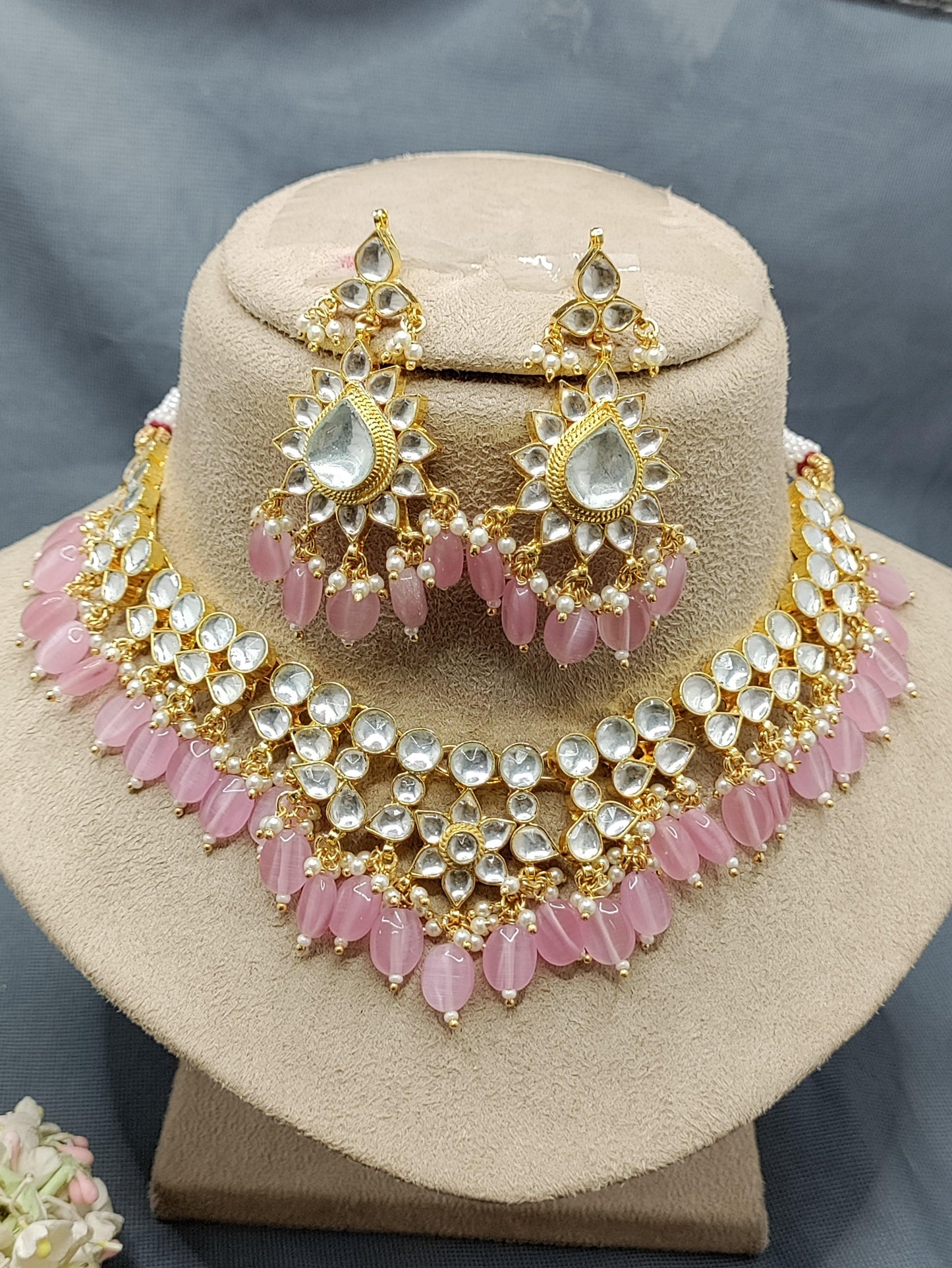 Pachi kundan Necklace Sku-2082 - rchiecreation