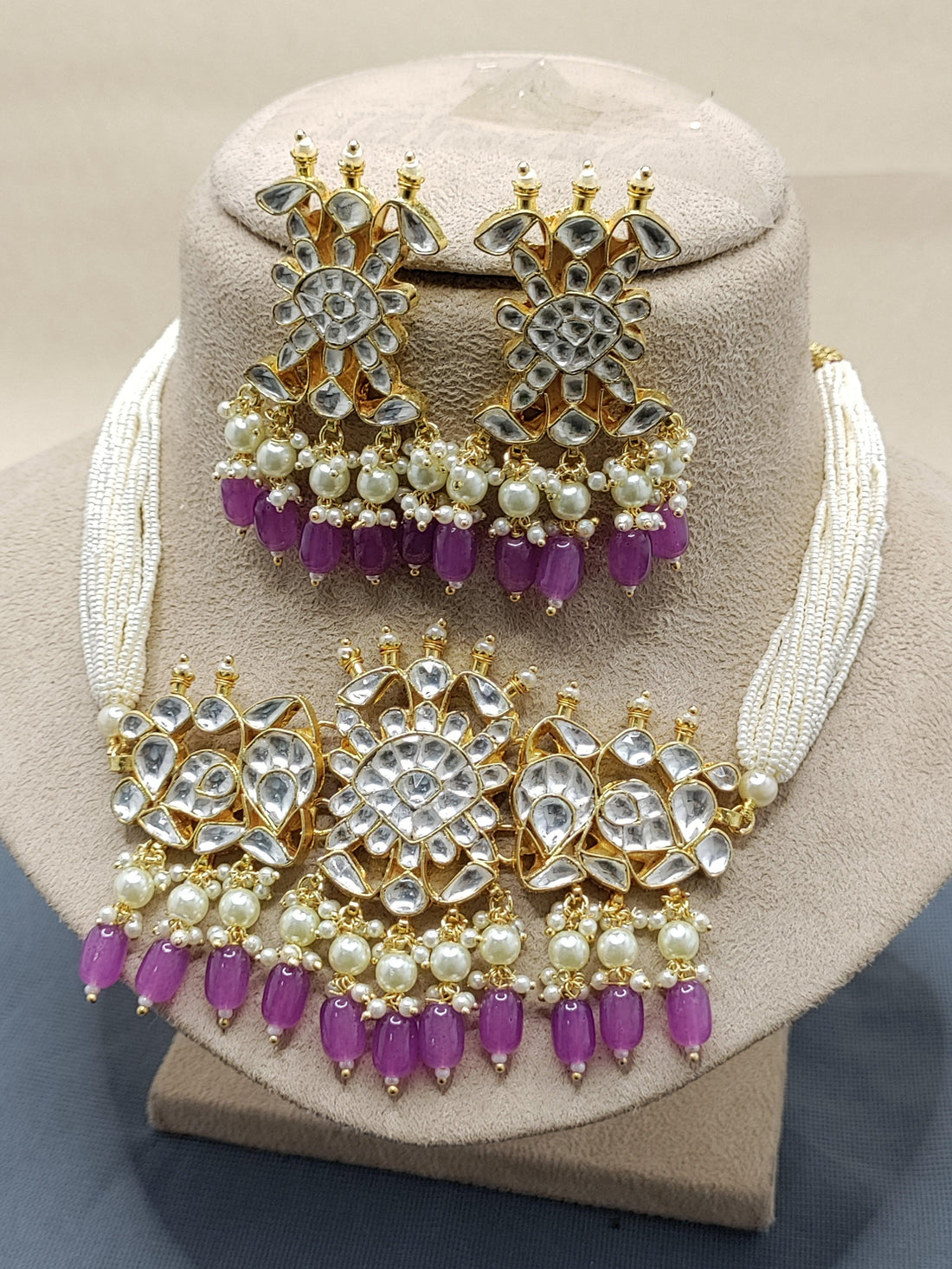 Pachi kundan Necklace Sku-2131 - rchiecreation