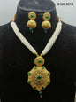 Pearl Antique Necklace Set Sku -0518 D3 - rchiecreation