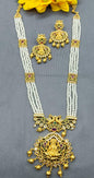 Pearl Golden Necklace set Sku-6080 D3 - rchiecreation